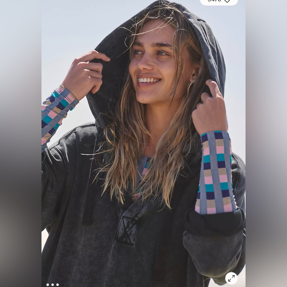 FP Movement Spur of the Moment solid Hoodie Black XS oversized - Picture 4 of 15